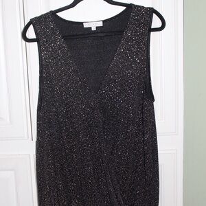 Black Sparkly Sleeveless top, Lrg